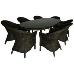 4 Seasons Outdoor Chester 8-Seater Oval Dining Set Pure